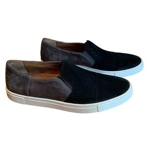 Frye Genuine Suede Slip-On Sneakers – Black & Grey | Men’s 9